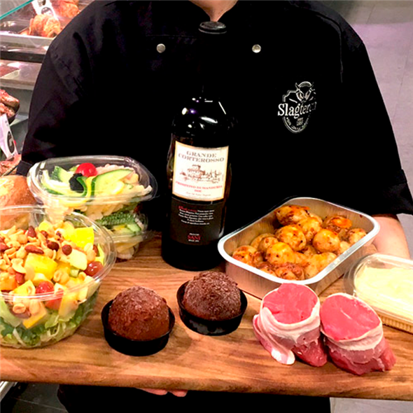 Luksusmenu til 2 personer - 3 retter og god rødvin